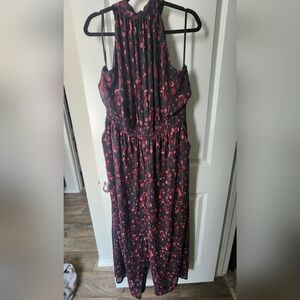 Black and Pink Sleeveless Dress